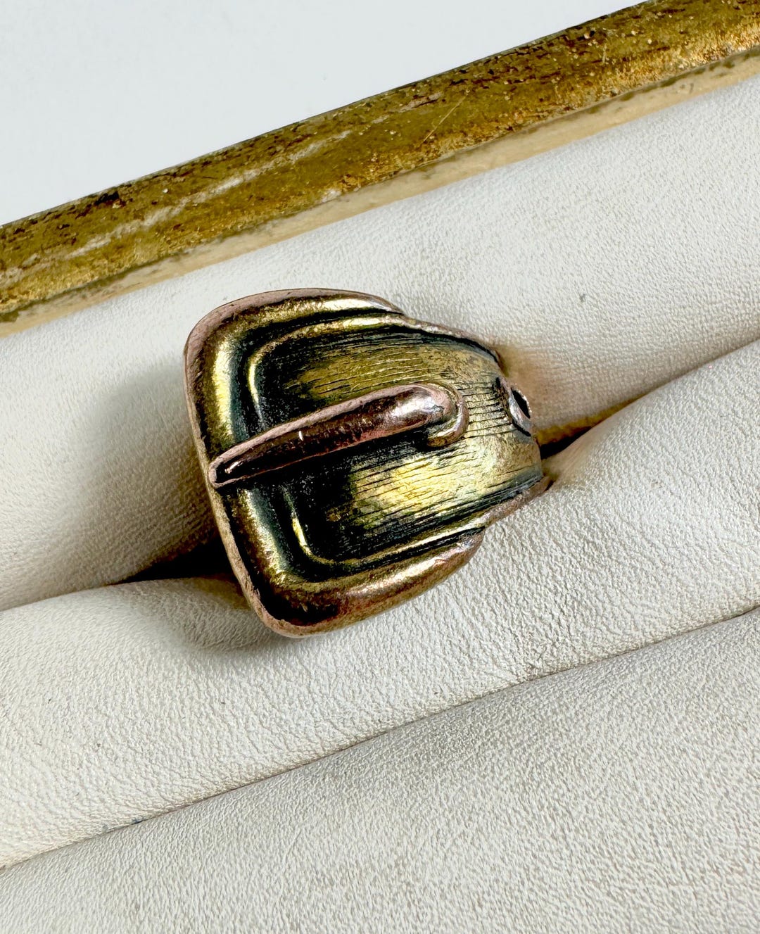 Vintage Brass Buckle Ring, Eternal Love, Enduring Memory - Etsy
