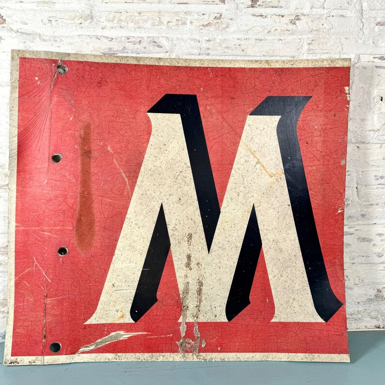 W Letter Fragment Sign Metal Textured - Etsy