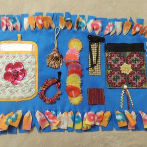 Fleece fidget mat Dementia  FLOWER