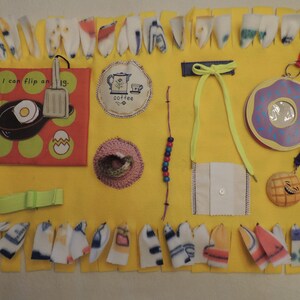 Fidget mat Fleece Dementia FOOD  COOKING