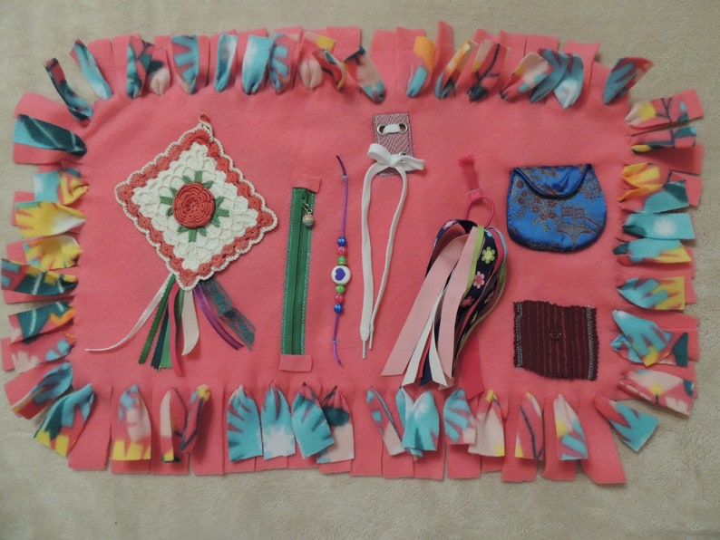 Fleece Fidget Mat Dementia FLOWER Etsy