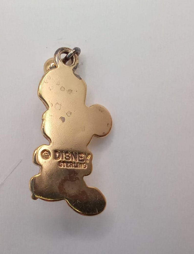 Vintage Disney Gold Vermeil Sterling Silver Earrings Mickey Mouse Minnie Mouse image 5