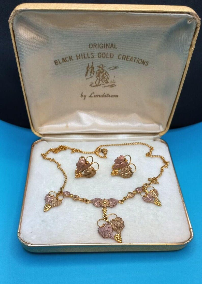 Landstrom BLACK HILLS GOLD Necklace and Earrings 10K12K Etsy