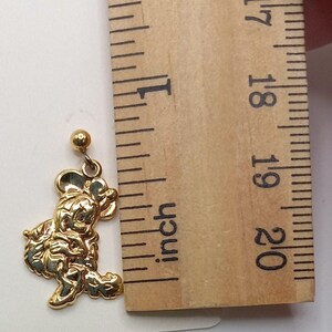 Vintage Disney Gold Vermeil Sterling Silver Earrings Mickey Mouse Minnie Mouse image 6