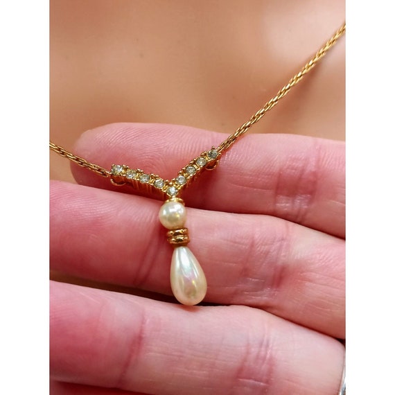 FREE SHIP Christian DIOR Faux Pearl Dazzling ston… - image 5