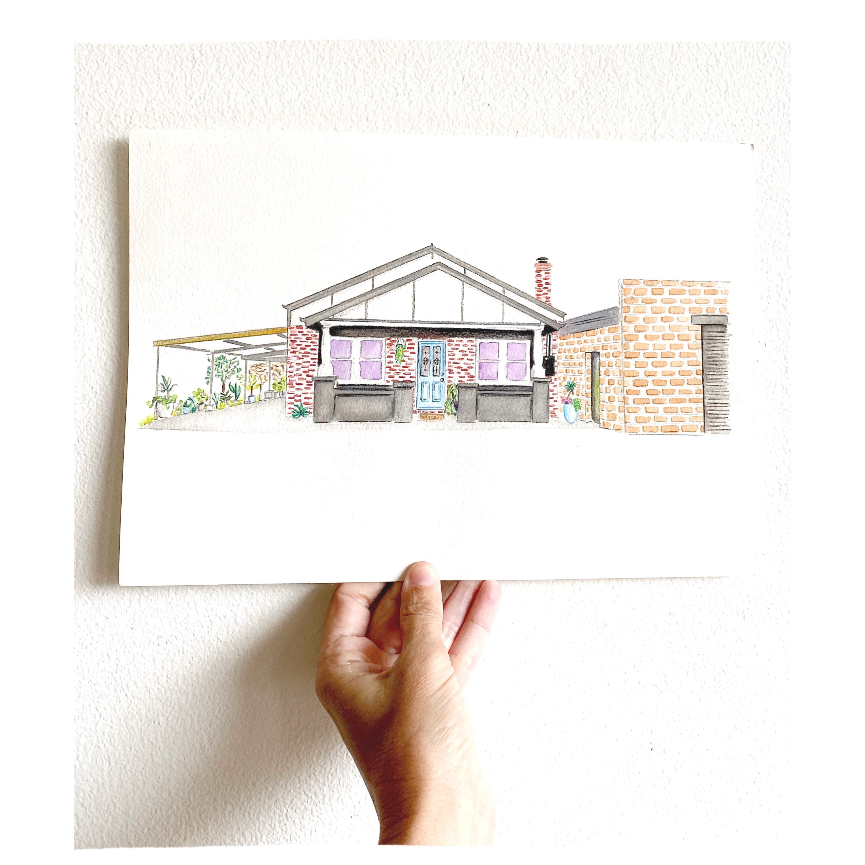 House Illustration Home Drawing Custom Art House Artwork Etsy