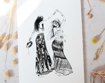 Tribe • Fashion Illustration | Art Print | Wall Art | Fashion Art | Boho Artwork