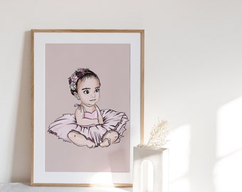 Custom Kids Illustration • Children Illustration | Family Portrait | Custom Art | Original Art | Personalised Gift