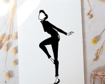 Funny Face #1 • Ilustración de Moda | Lámina de Arte