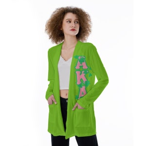 Alpha Kappa Alpha Sorority Cardigan Etsy