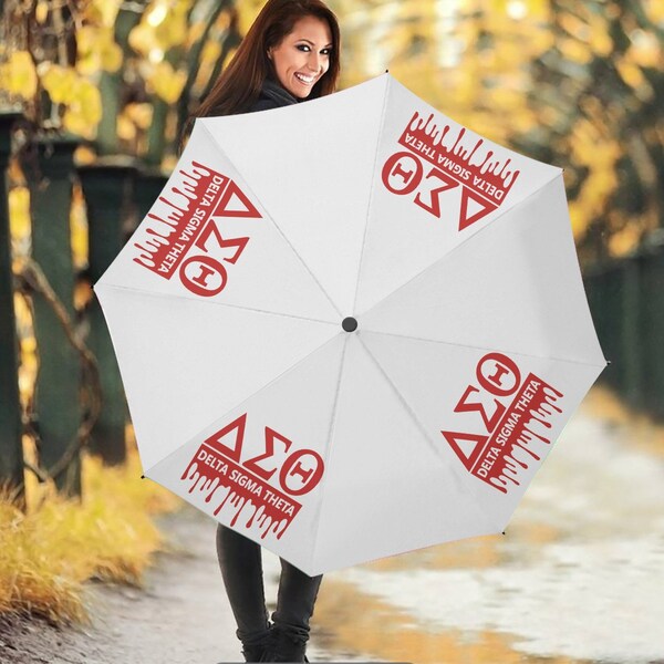 Delta Sigma Theta Automatic Umbrella – Compact and Stylish for Sorors!