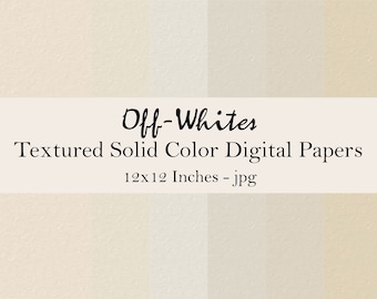 Off-White/Beige Papiertextur Digital Paper Pack, Beigefarbene Sticker, Beigefarbenes Digital Planner Papier, Taupe/Creme Farbe Digital Papier