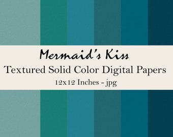 Teal & Turquoise Digital Papers Pack, Teal Wallpaper Backgrounds, Seafoam Green Paper Pattern, Scrapbook Planner Design Art, Wedding Invites