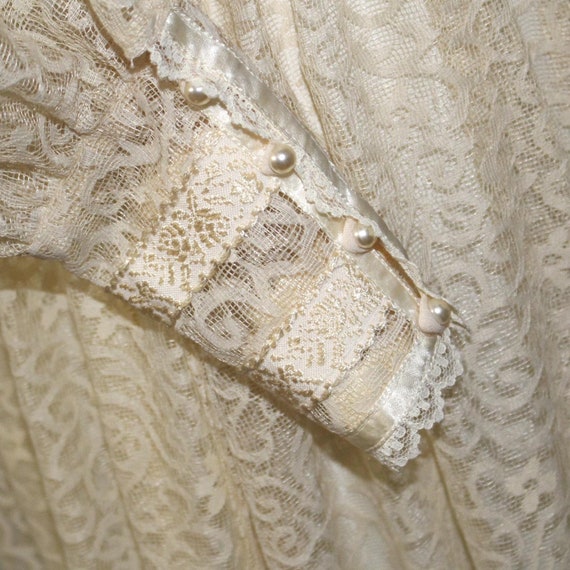 GUNNE SAX Sz 9 Cream Lace Dress Corset Bodice Pra… - image 3