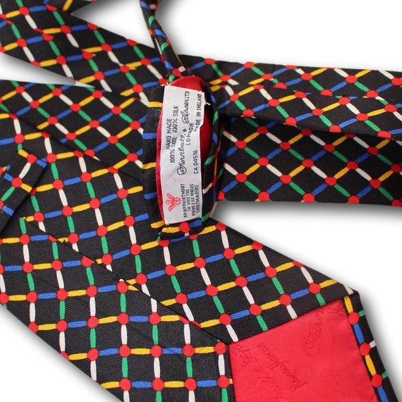 TURNBULL & ASSER Silk Tie Multicolor Geometric 58… - image 3