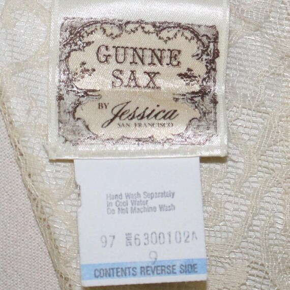 GUNNE SAX Sz 9 Cream Lace Dress Corset Bodice Pra… - image 5