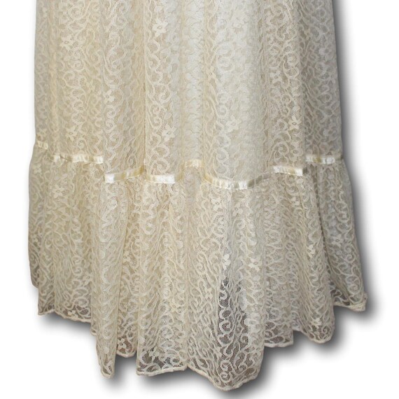 GUNNE SAX Sz 9 Cream Lace Dress Corset Bodice Pra… - image 4