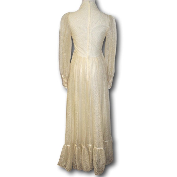 GUNNE SAX Sz 9 Cream Lace Dress Corset Bodice Pra… - image 7
