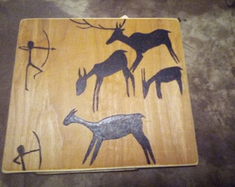 Cave painting " Deer Hunt", mouse pad.