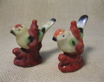 Cute Vintage Oriole Birds Salt and Pepper Shaker Set