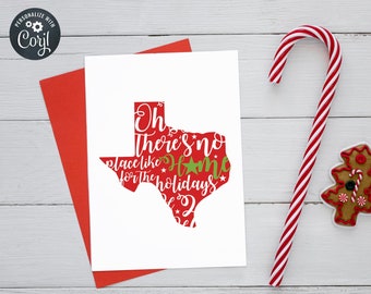 Christmas Cards Set State Holiday Cards Pack ST1 Texas Christmas Cards TX Holiday Cards Buffalo Plaid Unique Holiday Card