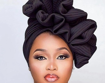 Extravagant Side Ruffled Turban