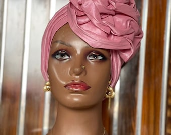 Satin Turban Cap, Elegant Solid Colors Bonnet Women Chemo Hats, One Size