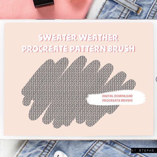 SWEATER PROCREATE Pattern BRUSH Instant Download Procreate Etsy