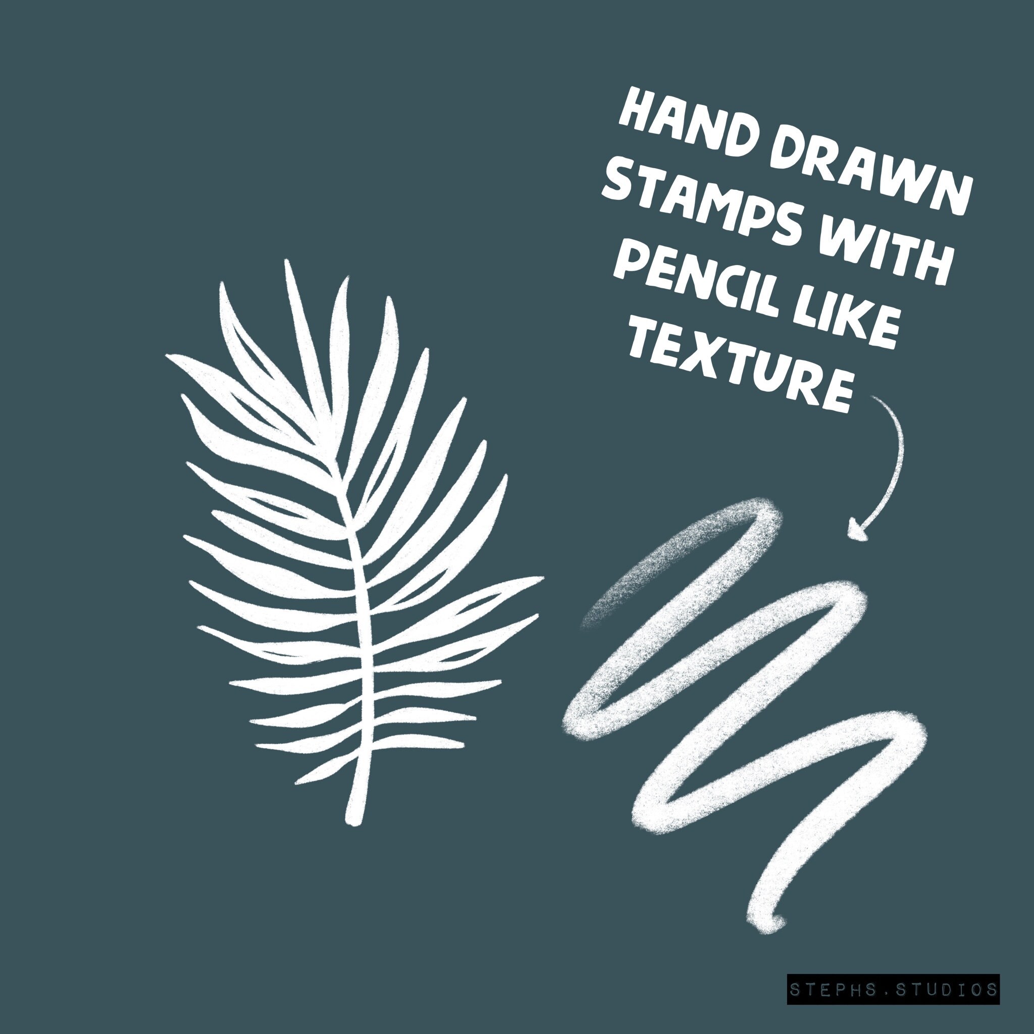 TROPICAL LEAVES PROCREATE Stamp Set 15 Stamps Plant Stamps - Etsy