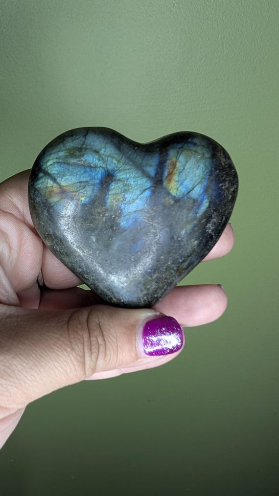 Labradorite Heart Crystal