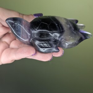 Fluorite Turtle Carving