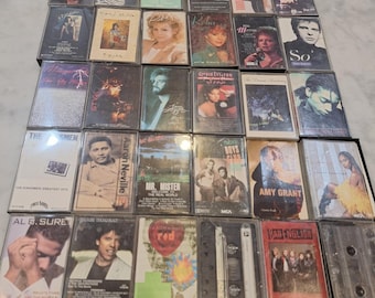 Vintage Cassette Tape Lot Artists OS 80s 90s Sting Paula Reba Pop Rock Country
