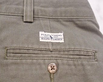 Vintage 1990s Size 38x28 Pleated Andrew Pant Chinos by Polo Ralph