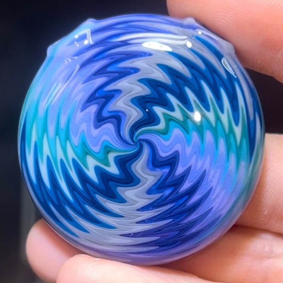 Handblown Glass Wig Wag Pendant Unique Design Necklace Heady Glass Art