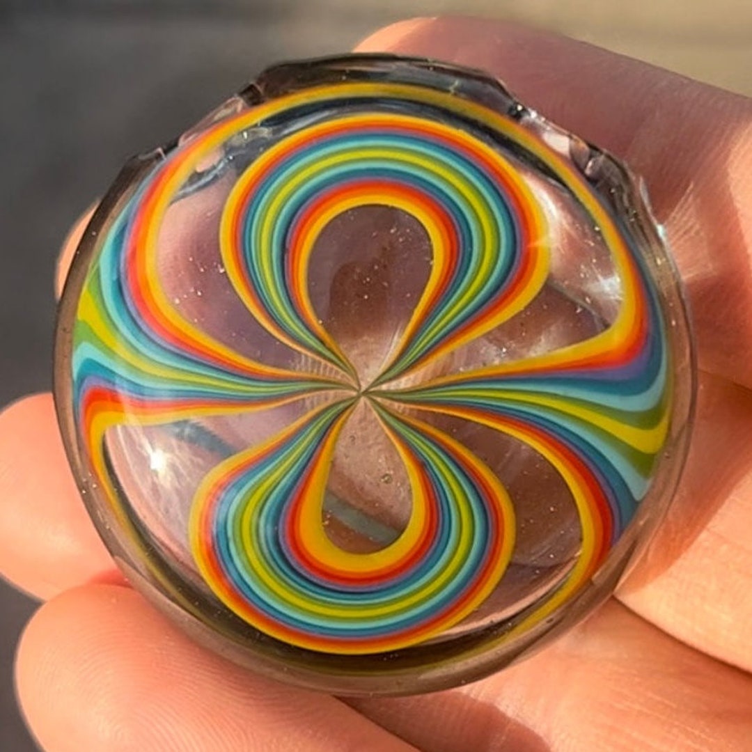 Handblown Glass Wig Wag Pendant Unique Design Necklace Heady Glass Art