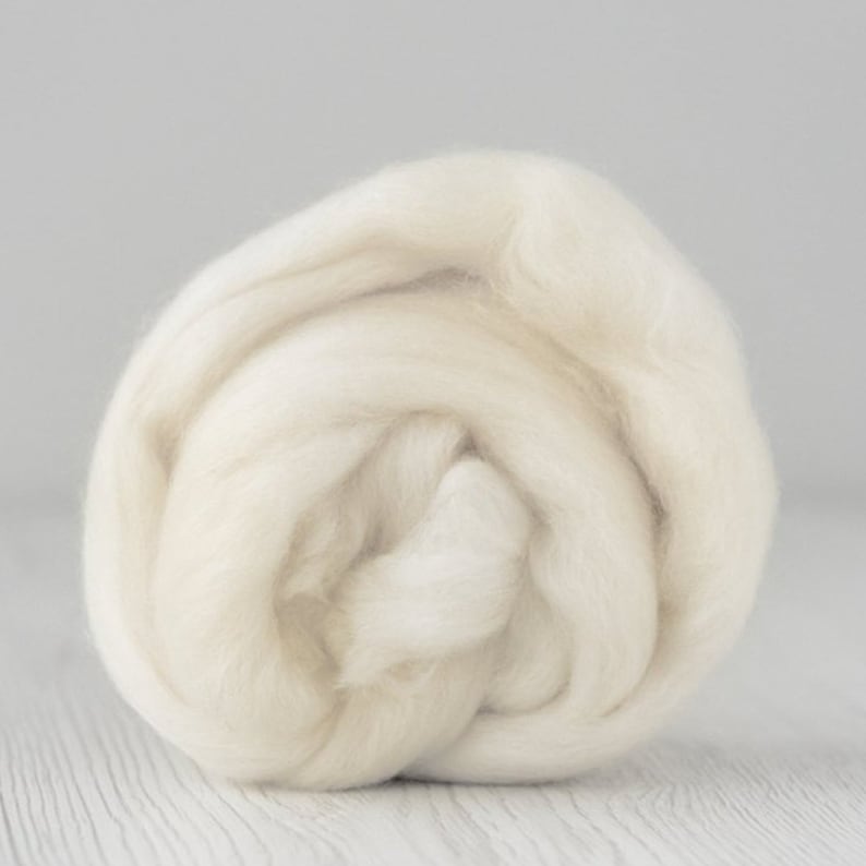 22.5 micron merino Wool Roving NATURAL WHITE Etsy
