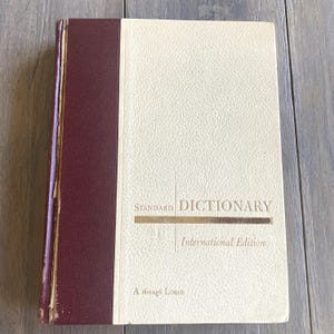 Vintage 1973 Standard Dictionary, Vintage Dictionary Pages, Scrapbooking, Decoupage, Vintage Ephemera, Free Media Mail Shipping