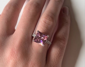 Vintage pink ice ring Etsy