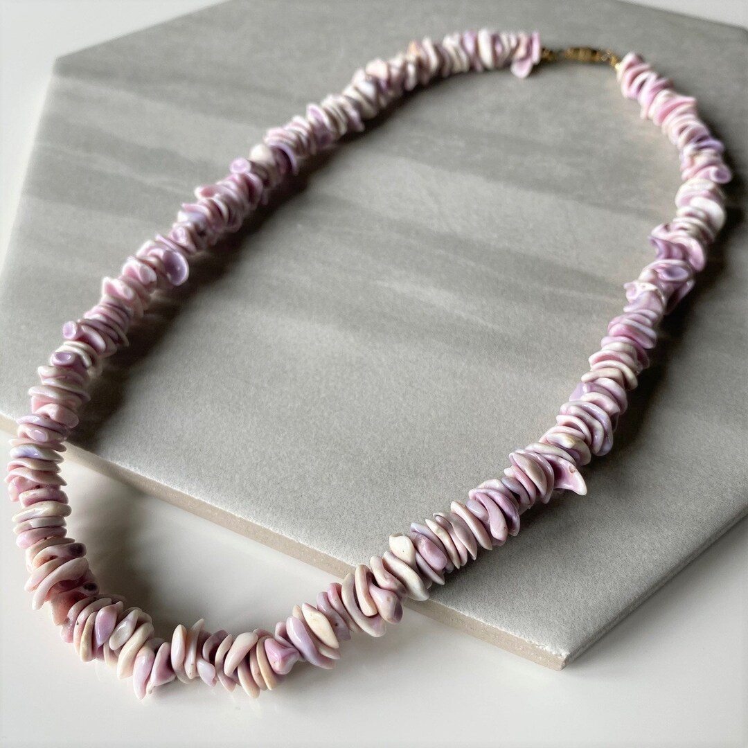 Shell Lilac Vintage Lavender Puka Shell Necklace Lilac Sea Shell Chip - Etsy Australia