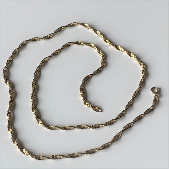 Vintage Trifari Rope Chain Necklace, Long Twisted Gold Tone Rope Chain,  Layering Chain, Gold Tone Chain, 23 1/2 Long -  Hong Kong