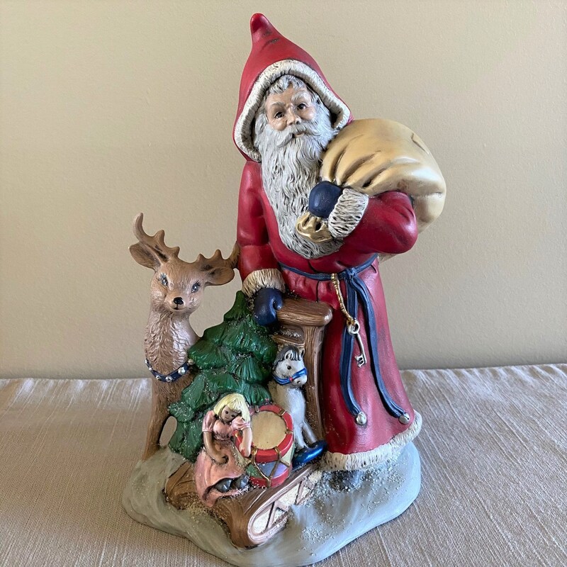Ceramic Springtime Santa Ceramic Santa Claus - Etsy