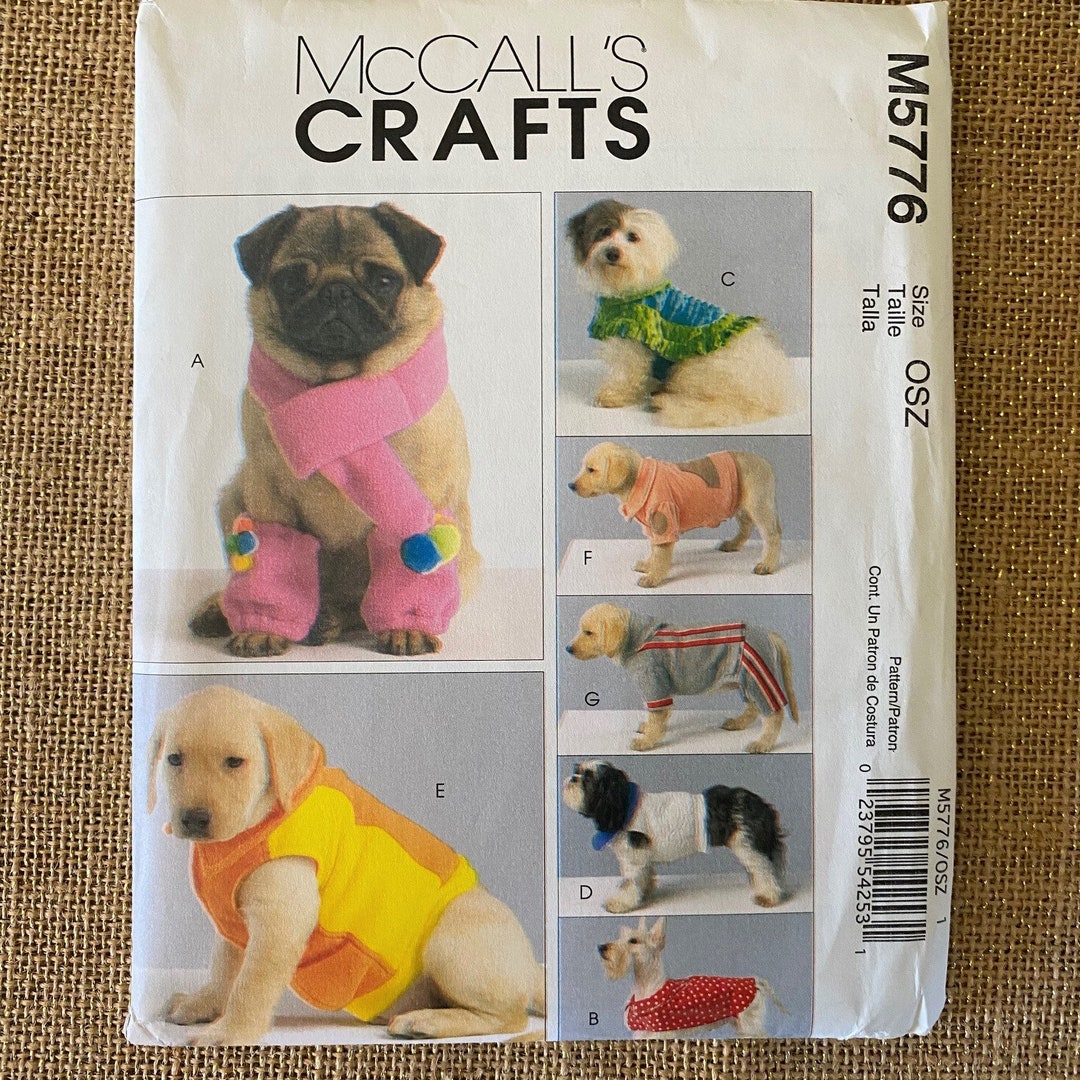 Mccalls M5776 Dog Clothing Sewing Pattern Dog Coats Vest Etsy