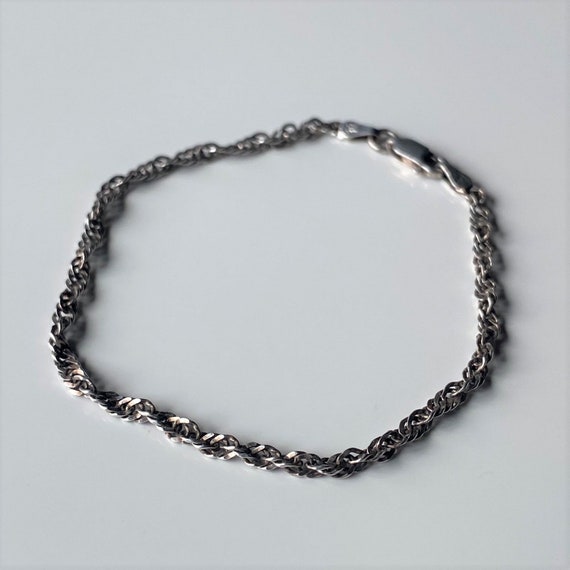 Vintage Italian Silver Chain Bracelet925