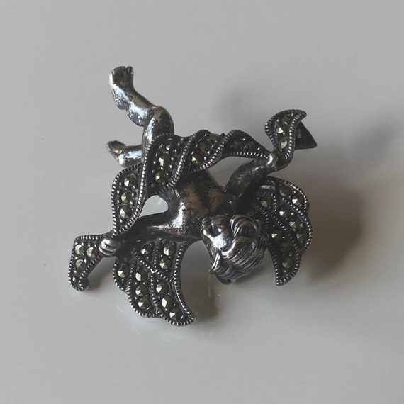 Vintage Judith Jack Sterling Silver & Marcasite C… - image 3