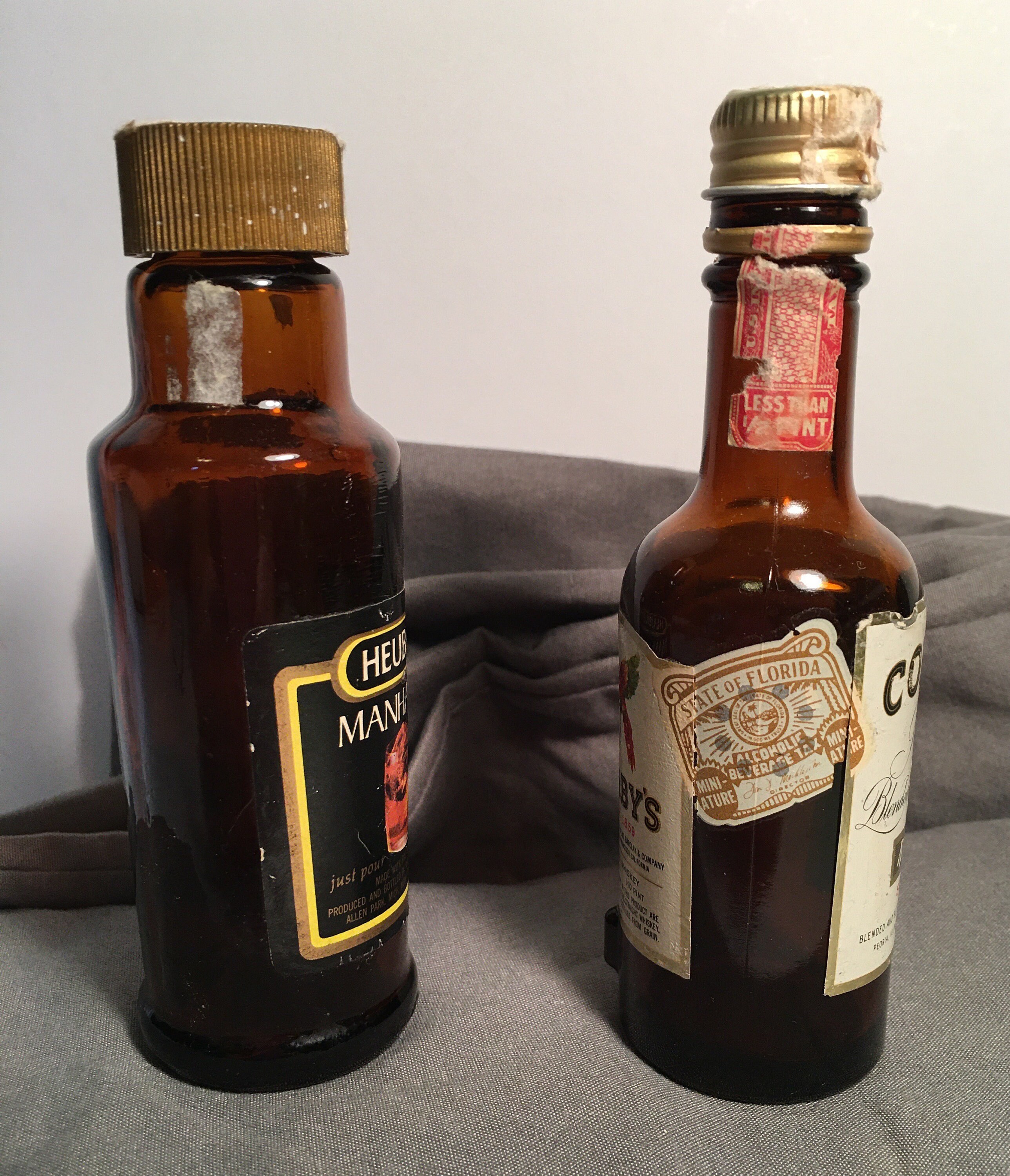 Vintage Airline Liquor Nip Bottles Set of 2 Etsy