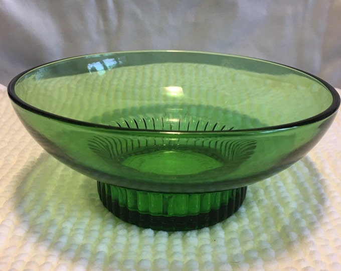 A.l.randall Co. Vintage Green Glass Bowl Etsy
