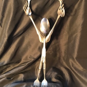 Vintage spoon key holder/ towel hanger