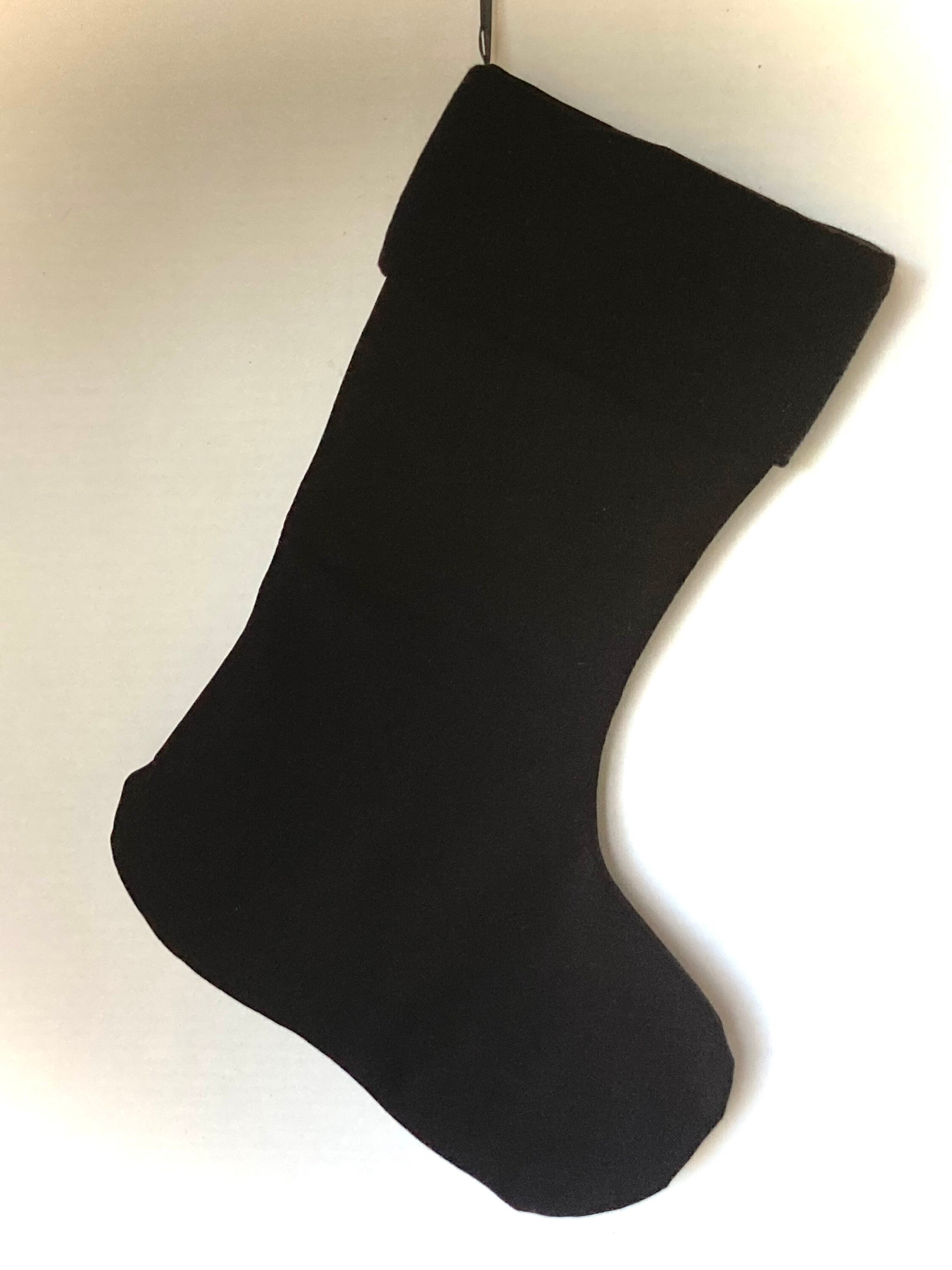 Plain black christmas stocking Clearance