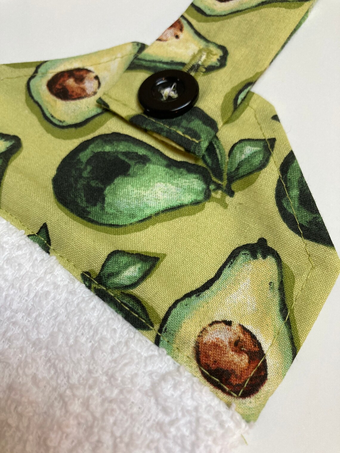 Hanging kitchen towel button loop hand towel avocado kitchen Etsy