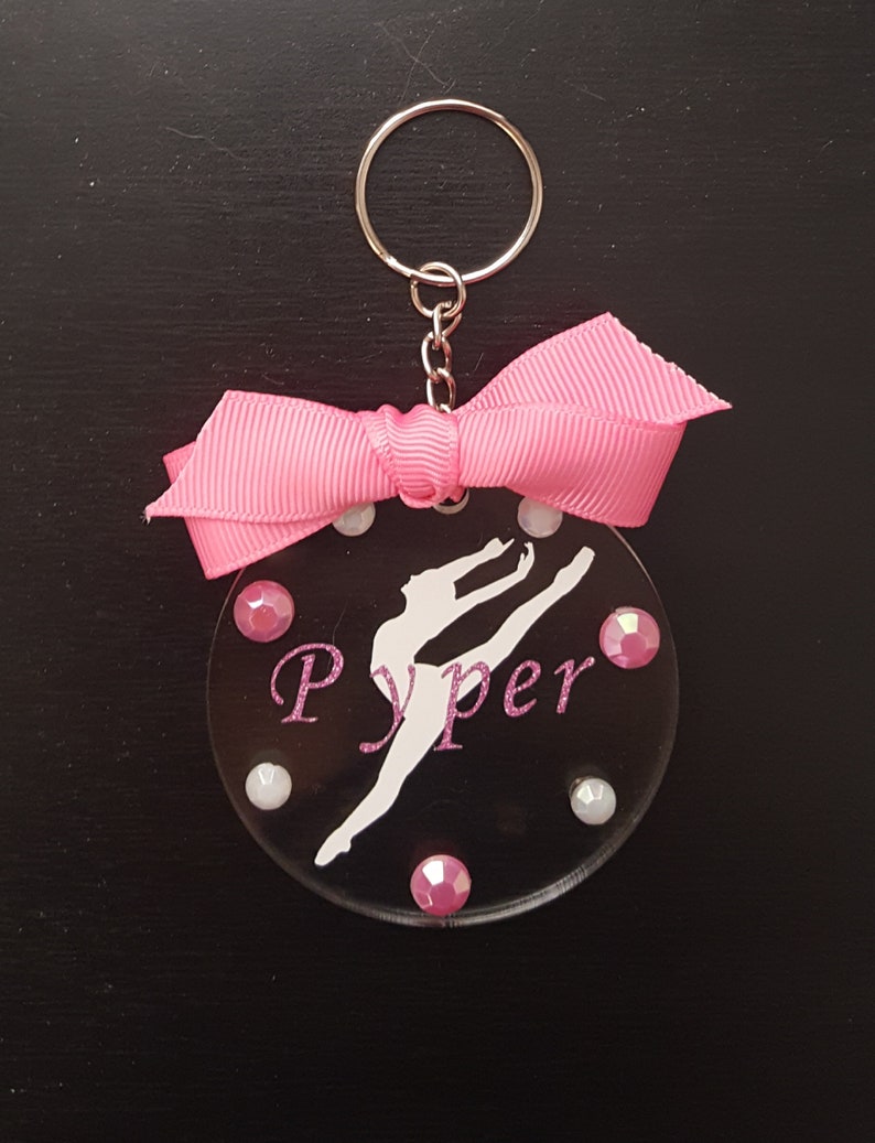 Keychains, Dance, Initials, Cheer, Personalize, Personalization, Gifts, Stocking Stuffer, Black Friday, Sale, Cyber Monday image 3